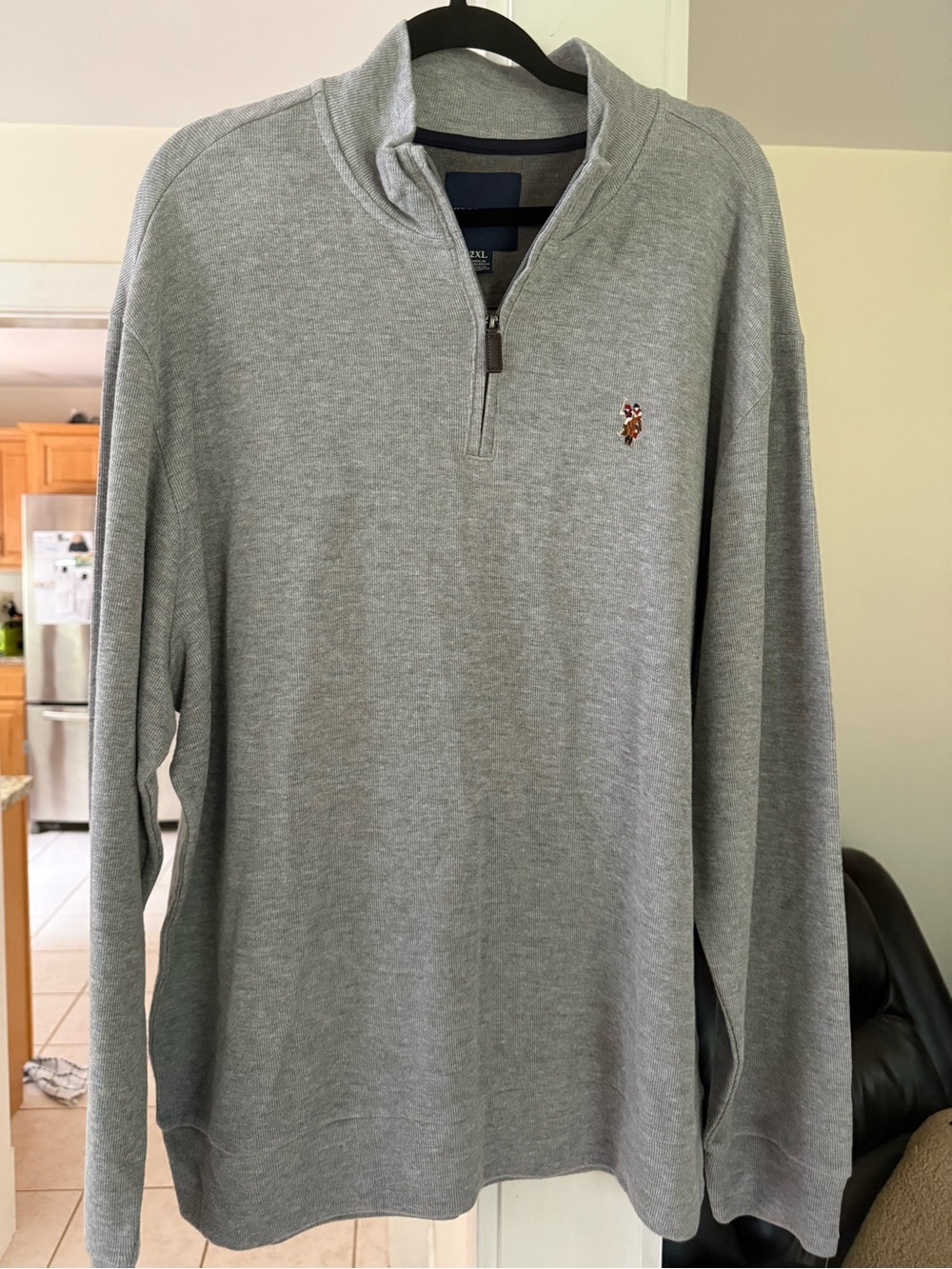 U.S. Polo Assn. Light Gray Quarter-Zip Pullover